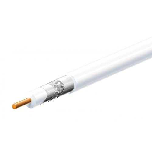 SOMOGYI Home S 6TSV/WH koax kábel, 75 Ohm, PVC és PE szigetelés, réz bevonatú acél ér, alumínium + PET fólia 96 szál aluharisnya, 305m, fehér