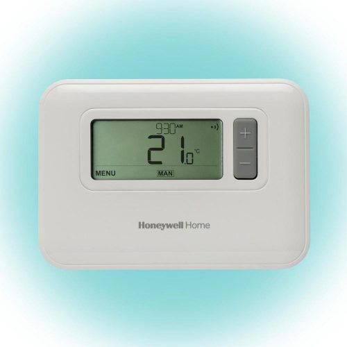SOMOGYI Honeywell Home T3C110AEU programozható szobatermosztát, LCD, időszámítás váltás, 7 napos programozhatóság, extra funkciók, fagyvédelem
