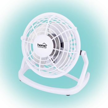   SOMOGYI Home TF 10 USB/WH asztali ventilátor, 2,5 W, 10 cm-es lapátátmérő, 1 fokozat, 1,4 m USB vezeték, fehér
