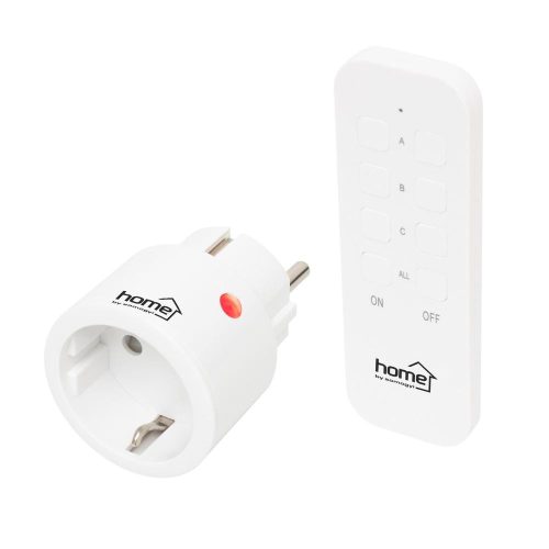 SOMOGYI Home TH2311 távirányítható mini hálózati aljzat szett, 2300 W, 1 aljzat + 1 távirányító