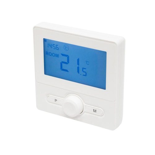 SOMOGYI Home THE25W digitális termosztát, falra szerelhető, programozható, ablaknyitás-érzékelés, fagyvédelmi funkció, fehér