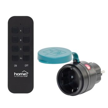   SOMOGYI Home THO2311 távirányítható kültéri hálózati aljzat szett, IP44, 2300 W, 1 aljzat +1 távirányító, 40m hatótáv