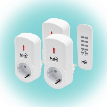   SOMOGYI Home TH 1013 távirányítható hálózati aljzat szett, 40 m hatótávolság, 3 db aljzat, 1 db távirányító