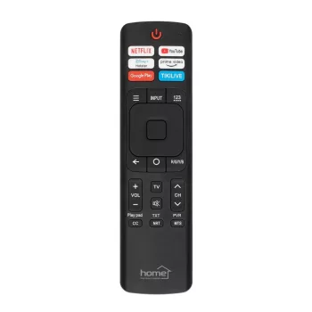   SOMOGYI Home URCHIS távirányító, HiSense okos TV készülékekhez, előre kódolt, 2 x 1,5 V (AAA) elem