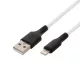 SOMOGYI Home USBAL1 töltőkábel, USB A / Lightning, 2.1A, 1m, szövött, fehér