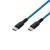 SOMOGYI Home USBCC1 töltőkábel, USB-C / USB-C, 2.1A, 1m,szövött, kék
