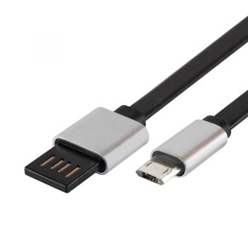   SOMOGYI Home USBF 2 töltőkábel, 2 oldalú, fordítható, USB-A dugó, microUSB-B dugó, 2m, 2,1A, adatkábel
