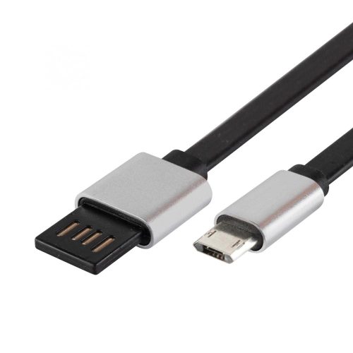 SOMOGYI Home USBF 2 töltőkábel, 2 oldalú, fordítható, USB-A dugó, microUSB-B dugó, 2m, 2,1A, adatkábel