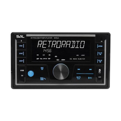 SOMOGYI SAL VB5500 SMART autórádió, 4x50W, 2xDIN, FM RDS, USB-microSD, MP3 lejátszó, dupla USB aljzat, telefontöltő, kiválasztható RGB gomb világítás, telefonról is vezérelhető okos autórádió