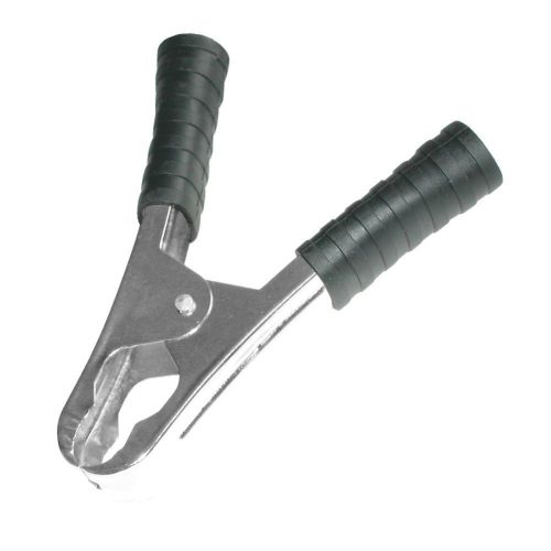 SOMOGYI Home VBC 100/BK akkumulátorcsipesz, 100 A, szigetelt, forrasztható, 12 V, 110 mm, fekete