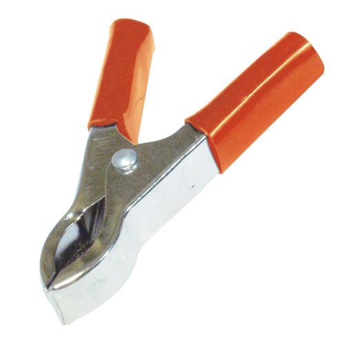 SOMOGYI Home VBC 30/RD akkumulátorcsipesz, 30 A, szigetelt, forrasztható, 12 V, 75 mm, piros