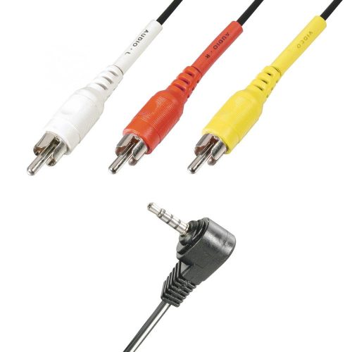 SOMOGYI Home VC 20-2 videókábel, 4 pólusú 3,5mm dugó, RCA dugó, 2m