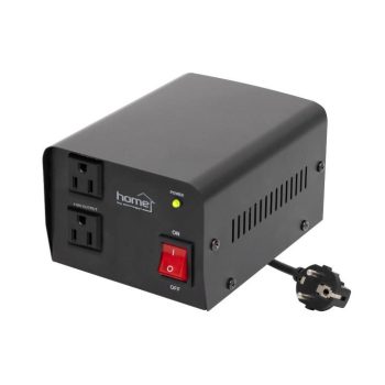   SOMOGYI HOME VTF200VA feszültségátalakító, max.200VA, 230V/110V transzformátor, dupla 110V kimeneti aljzat két készülékhez, hordozható