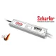 Scharfer LED tápegység , 12 Volt , 150 Watt , 12A , kültéri , vízálló , IP67 , Scharfer