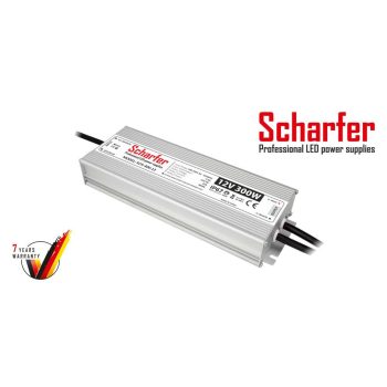   Scharfer LED tápegység , 12 Volt , 300 Watt , 25A , kültéri , vízálló , IP67 , Scharfer