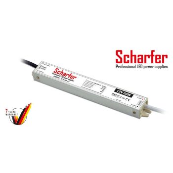   Scharfer LED tápegység , 12 Volt , 60 Watt , 5A , kültéri , vízálló , IP67 , Scharfer