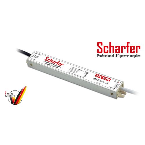 Scharfer LED tápegység , 24 Volt , 60 Watt , 2.5A , kültéri , vízálló , IP67 , Scharfer