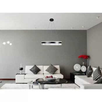   Nedes LED luxusos függesztett kristálycsillár + távvezérlő 80W