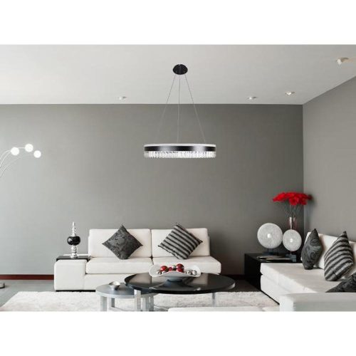 Nedes LED luxusos függesztett kristálycsillár + távvezérlő 80W
