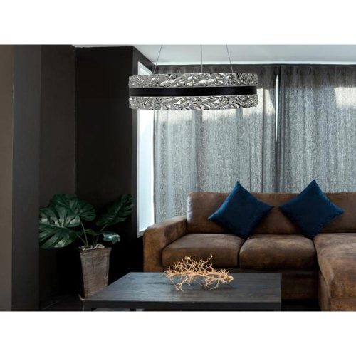 Nedes LED luxusos függesztett kristálycsillár + távvezérlő 80W