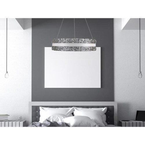Nedes LED luxusos függesztett kristálycsillár + távvezérlő 80W