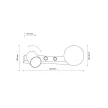 TK LIGHTING WALL LAMP VOX 10148 1XGU10+1XG9 WH/BL