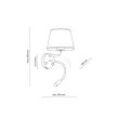 TK LIGHTING WALL LAMP MAJA 10203 1XE27+1XG9 BLACK