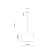 TK LIGHTING PENDANT MAJA 1885 1XE27 BLACK