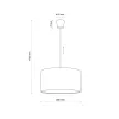 TK LIGHTING PENDANT RONDO KID 3232 1XE27 BLUE