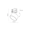 TK LIGHTING TRACK LIGHT TRACER 6060 GX53 WHITE