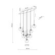 TK LIGHTING CHANDELIER ESTERA 6148 9XG9 BLACK