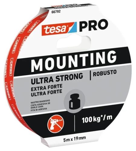 Tesa Mounting PRO kétoldalas rögzítő - Ultra Erős (5m x 19mm)