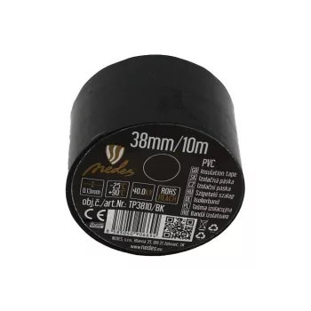 Nedes Szigetelő szalag 38mm/10m fekete -TP3810/BK