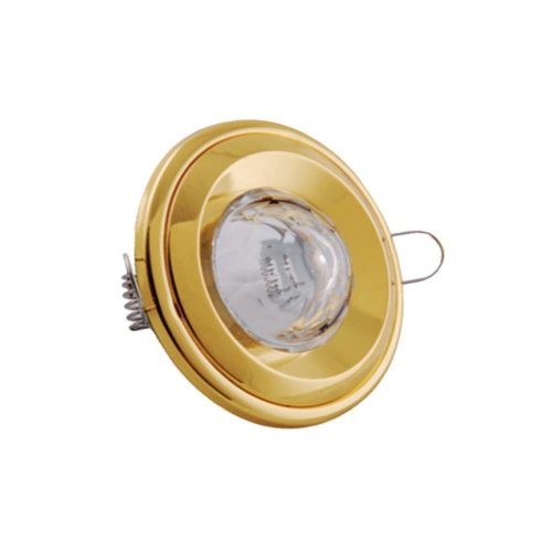 VITO Spot Light Fixture Recesssed Mounted Round Norma With Pyramid Of Glass Gu5,3 Golden 2010360 VITO