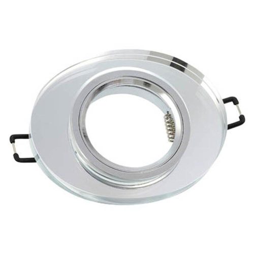 VITO Spot Light Fixture Recessed Mounted Crystal-E Ellipse Chrome & Glass Gu5.3 Mr16 Φ80X22mm 2012080 VITO