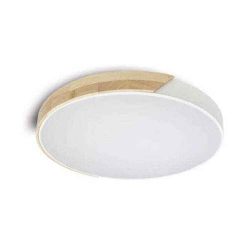 VITO Led Ceiling Round Lighting Fixture Finesse R2-45 Φ500*H50 45W 3Xcct-Dip Switch White+Wood 2026220 VITO