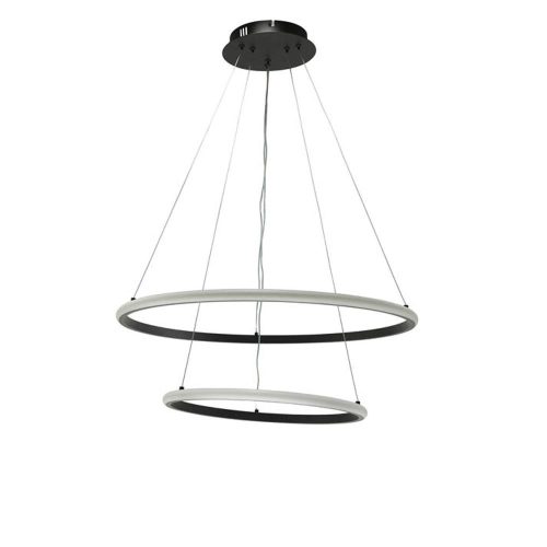 VITO Led Pendant Lighting Fixture Duo Φ400+600 48W 3Xcct-Dip Switch Black 2026340 VITO
