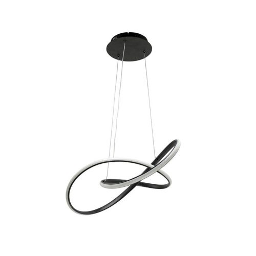 VITO Led Lighting Pendant Fixture Wave Φ600*H180 48W 3Xcct-Dip Switch Black 2026390 VITO