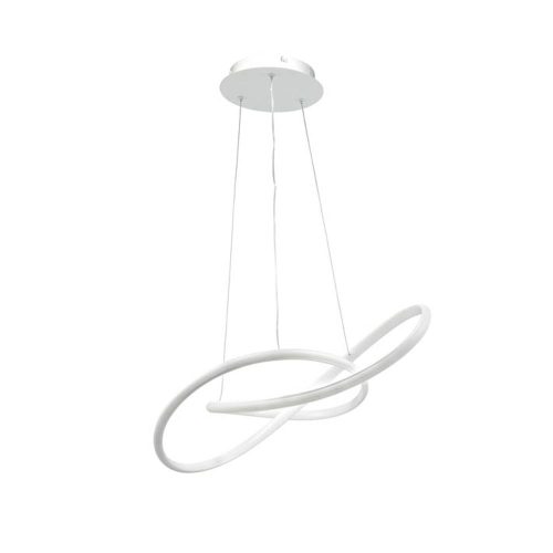 VITO Led Lighting Pendant Fixture Wave Φ600*H180 48W 3Xcct-Dip Switch White 2026400 VITO
