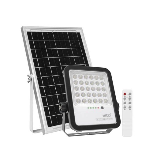 VITO Solar Led Floodlight Sahara 100W 1100lm 6000K Ip65 With 5M Cable 3210200 VITO