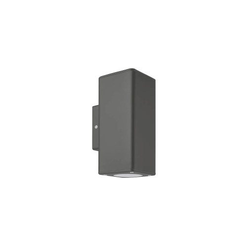 VITO Outdoor Wall Light Adria Sq2 Gu10 Up & Down 76X186X99mm Ip54 Plastic Anthracite 3230610 VITO
