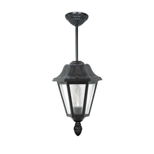 VITO Outdoor Pendant Light Verona-H E27 Black Ip44 Plastic 240X240X500mm Black 3242080 VITO