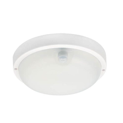 VITO Led Outdoor Bulkhead With Pir Sensor Luz-Brp 18W 1224lm 4000K (Natural White) Ip65 Φ200X55mm White 3400880 VITO