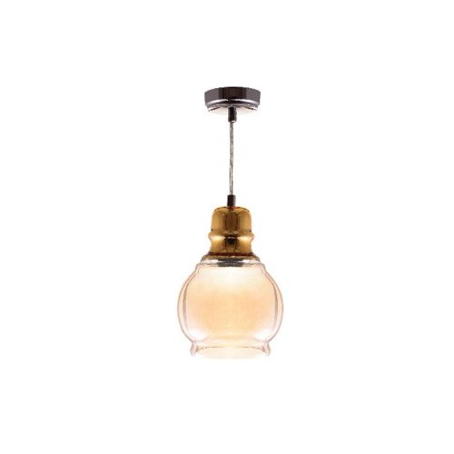 VITO Pendant Lighting Fixture Art 2812 1Xe27 Made Of Glass Golden & Amber 4102370 VITO