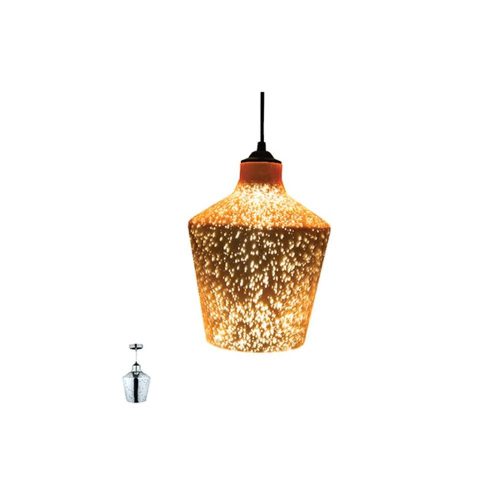 VITO Pendant Lighting Fixture Art V7 1Xe27 3D Digital Artwork Chrome Made Of Glass 4102410 VITO