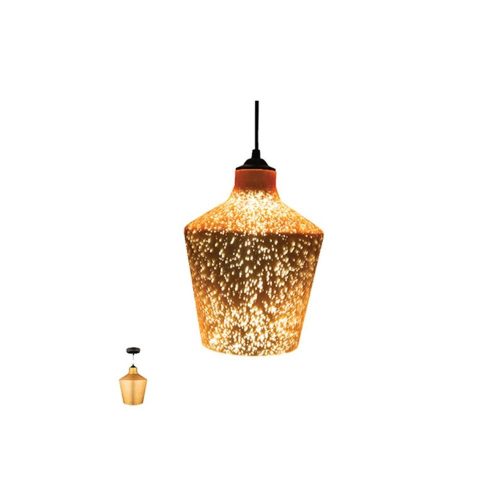 VITO Pendant Lighting Fixture Art V8 1Xe27 3D Digital Artwork Champagne Made Of Glass 4102420 VITO