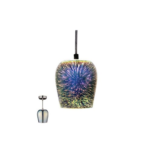 VITO Pendant Lighting Fixture Art 200 1Xe27 3D Digital Artwork Chrome Made Of Glass 4102430 VITO