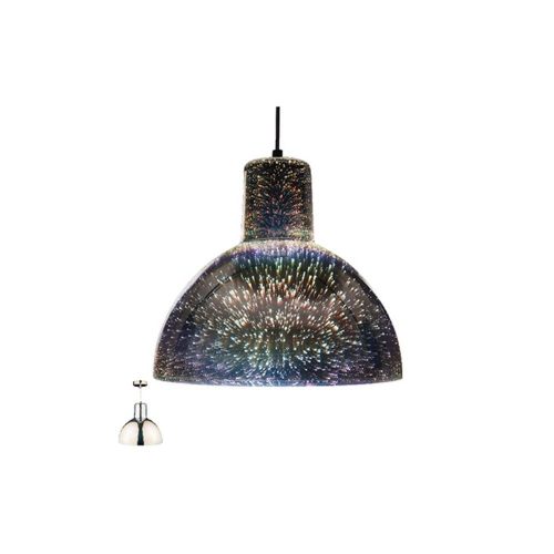 VITO Pendant Lighting Fixture Art 300B 1Xe27 3D Digital Artwork Chrome Made Of Glass 4102470 VITO