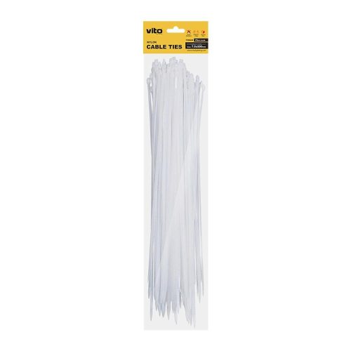 VITO Plastic Cable Tie 7.0X500mm White 25 Pcs In Bag 7100430 VITO
