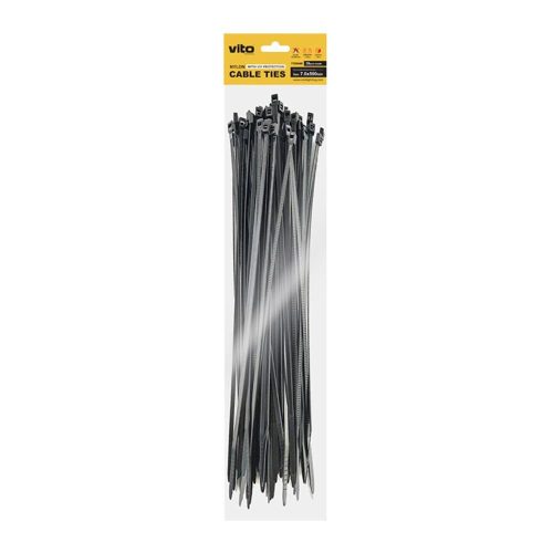 VITO Plastic Cable Tie 7.0X500mm Black 25 Pcs In Bag 7100440 VITO